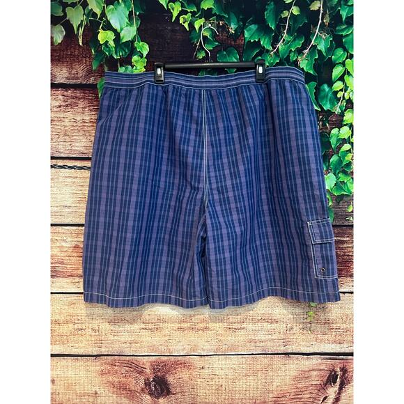 Polo Ralph Lauren Board Shorts Mesh Lining Blue Purple Plaid Men's 2XB 2X Big - Picture 5 of 5